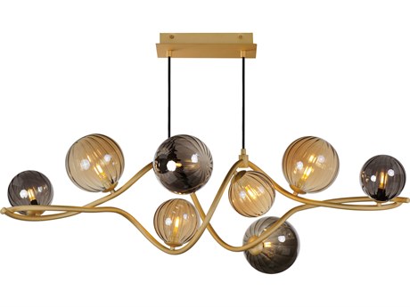 ET2 Planetary 8-Light Gold Globe Island Pendant