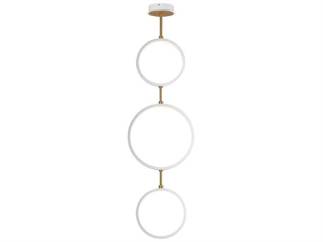 ET2 Hoopla 3-Light White Gold Round Pendant