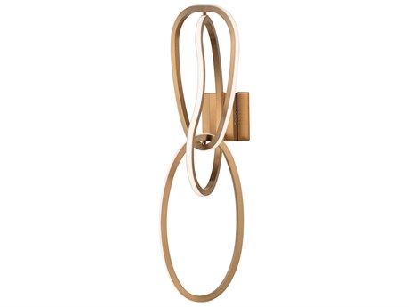 ET2 Unity 3-Light Brushed Champagne Gold Wall Sconce