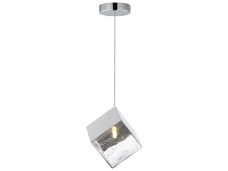 ET 1-Light Polished Chrome Geometric Mini Pendant
