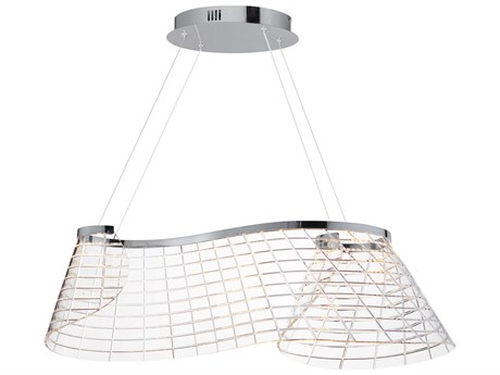 ET2 Tartan 1-Light Polished Chrome Island Pendant