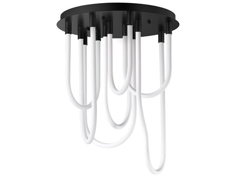 ET2 Soleil 7-Light Black Linear Flush Mount
