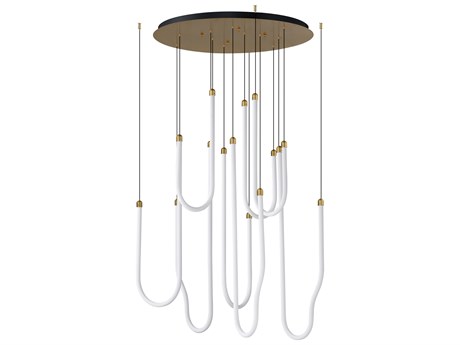 ET2 Soleil 8-Light Natural Aged Brass Linear Pendant