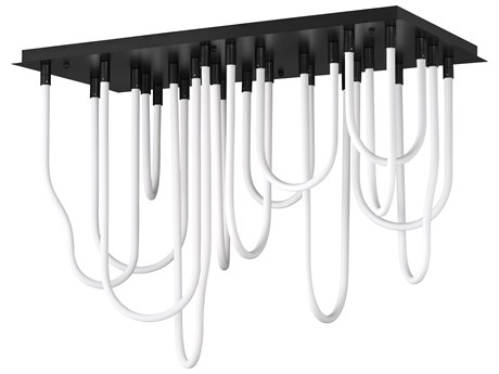 ET2 Soleil 14-Light Black Linear Flush Mount