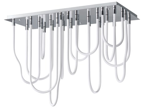 ET2 Soleil 14-Light Polished Chrome Linear Flush Mount