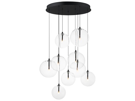 ET2 Global 9-Light Black Globe Pendant