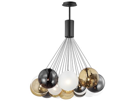ET2 Burst 20-Light Black Globe Pendant