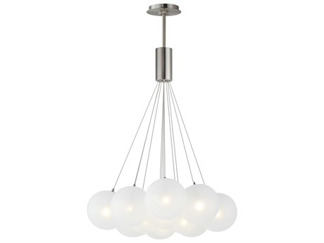 ET2 Burst 12-Light Satin Nickel Glass LED Globe Pendant