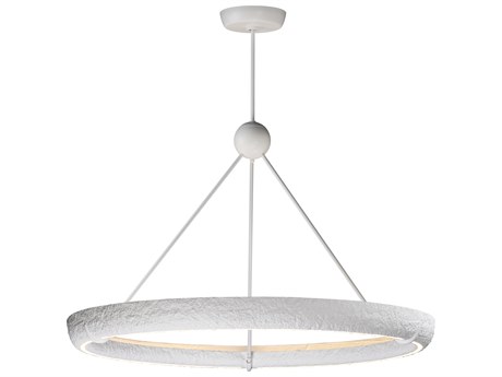 ET2 Geist 1-Light Textured White Round Pendant