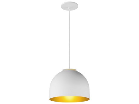 ET 1-Light White Gold Dome Mini Pendant