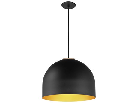 ET2 Foster 1-Light Black Gold Dome Pendant