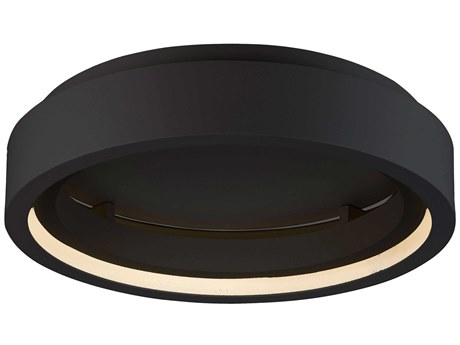 ET2 I-corona 1-Light Black LED Round Flush Mount