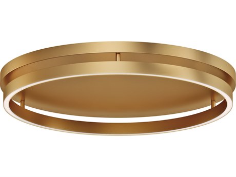 ET2 Groove 1-Light Gold Round Flush Mount