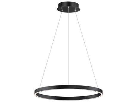 ET2 Groove 1-Light Black Round Pendant