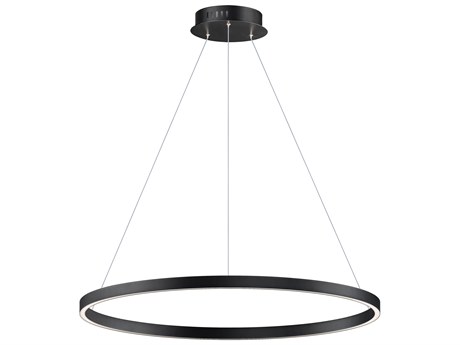 ET2 Groove 1-Light Black Round Pendant