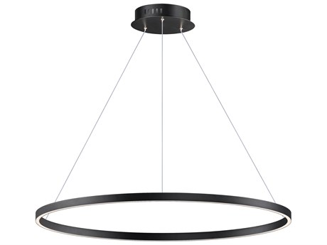 ET2 Groove 1-Light Black Round Pendant