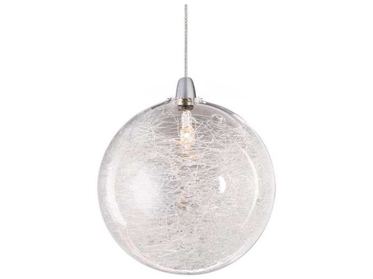 Et2 Starburst Satin Nickel Mini Pendant With Threaded Glass