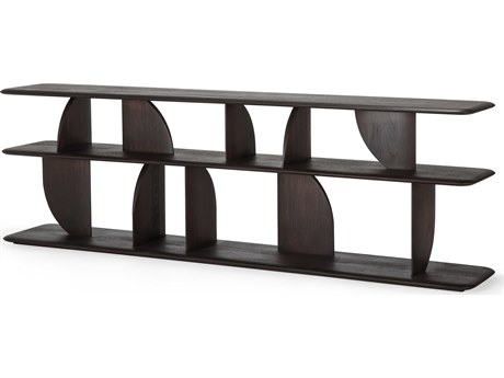 Ethnicraft Geometric Teak Dark Brown Sofa Console