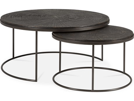 Ethnicraft Nesting Slice Umber Coffee Table