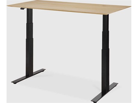 Ethnicraft Bok Oak With Black Adjustable Desk