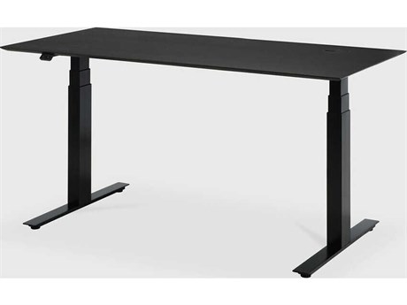 Ethnicraft Bok Oak Black With Black Adjustable Desk