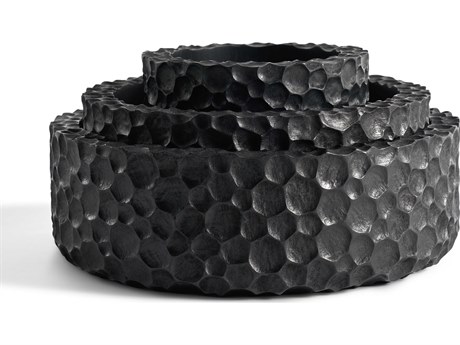 Ethnicraft Chopped Mahogany Black Bowl Set