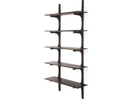 Ethnicraft Pi Mahogany Dark Brown Pi Wall Shelf