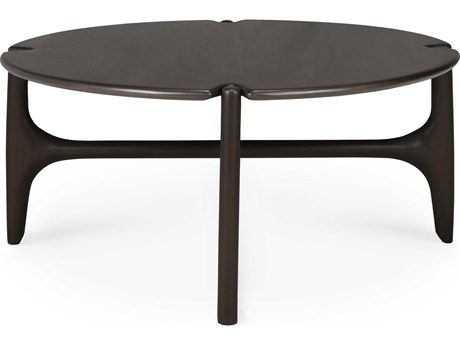 Ethnicraft Pi Mahogany Dark Brown Pi Coffee Table