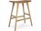 Ethnicraft Teak Brown and Black Leather Counter Stool  ETH10181