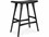 Ethnicraft Teak Brown and Black Leather Counter Stool  ETH10181