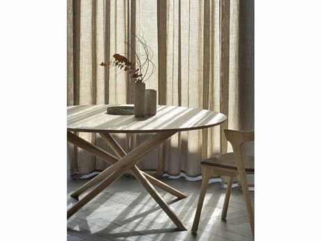 Ethnicraft Mikado Oak Wood Dining Room Set