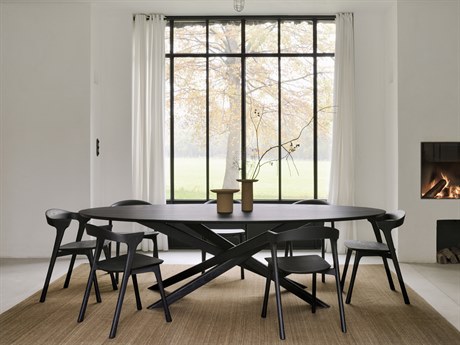 Ethnicraft Mikado Oak Wood Dining Room Set