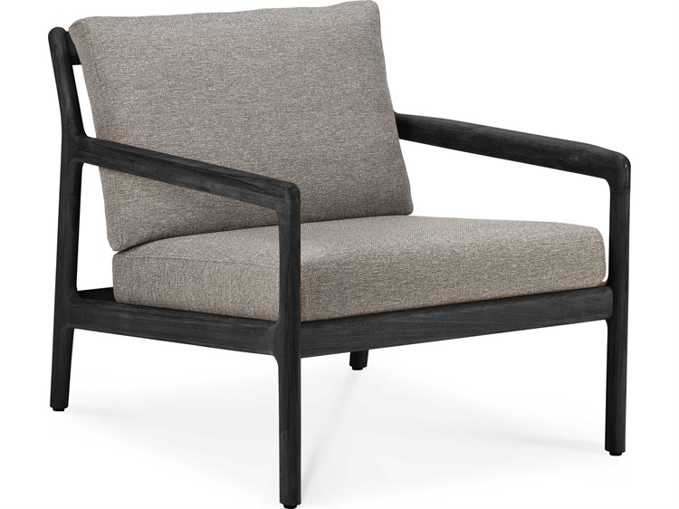 Ethnicraft Outdoor Jack Teak Black And Mocha Lounge Chair