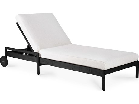 Ethnicraft Outdoor Jack Teak Black Adjustable Lounger
