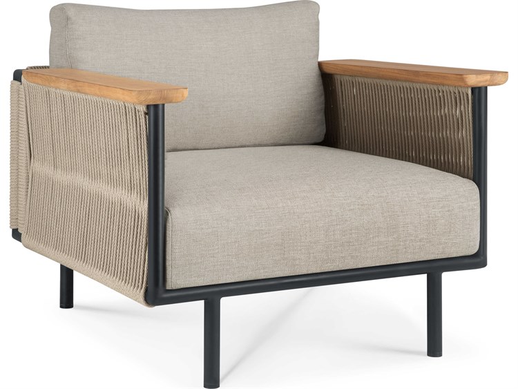 Ethnicraft Outdoor Corbey Aluminium Black Lounge Chair