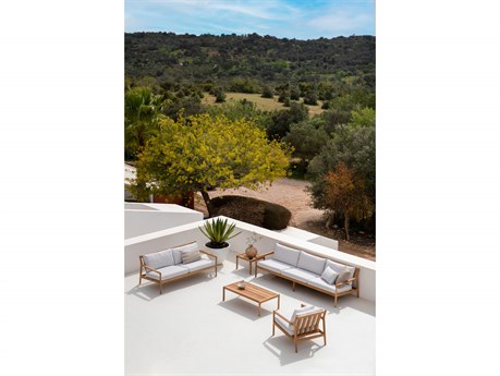 Ethnicraft Outdoor Jack Teak Cushion Lounge Set