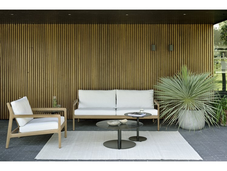 Ethnicraft Outdoor Jack Teak Cushion Lounge Set 7