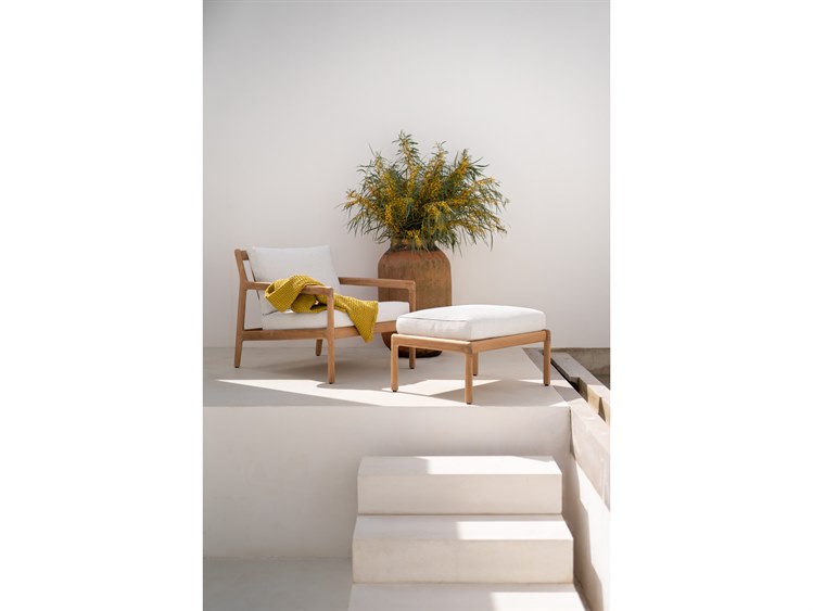 Ethnicraft Outdoor Jack Teak Cushion Lounge Set 10