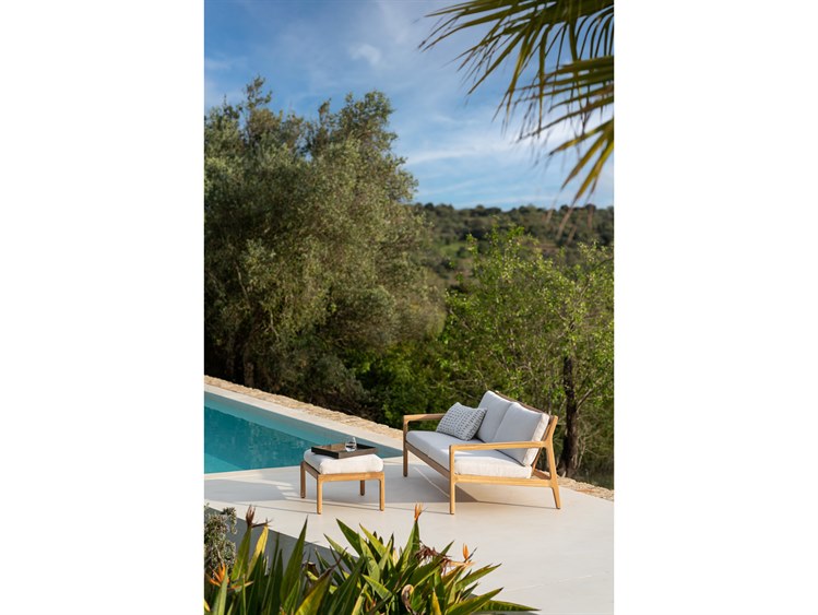 Ethnicraft Outdoor Jack Teak Cushion Lounge Set 9