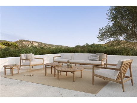 Ethnicraft Outdoor Jack Teak Cushion Lounge Set