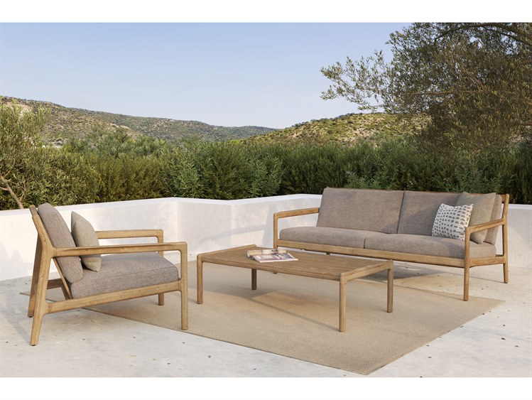 Ethnicraft Outdoor Jack Teak Cushion Lounge Set