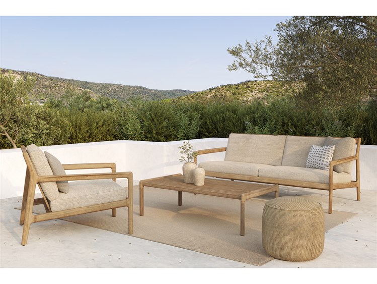 Ethnicraft Outdoor Jack Teak Cushion Lounge Set