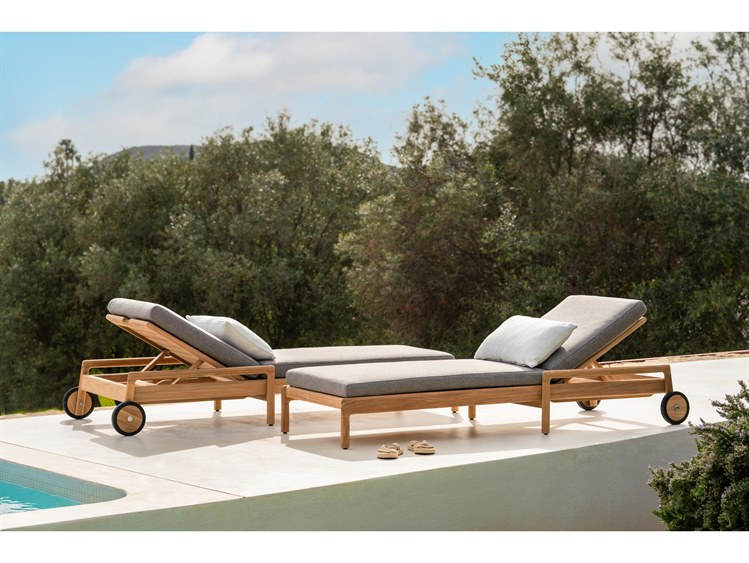 Ethnicraft Outdoor Jack Teak Cushion Lounge Set 8