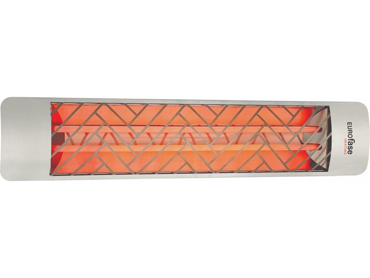 Eurofase Heating 4000 Watt Electric Infrared Dual Element Patio Heater Decor Plate Chevron 480V