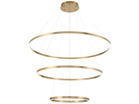 Eurofase Spunto 3-Light Gold Round Tiered Pendant