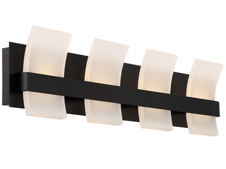 Eurofase Cambridge 4-Light Black LED Vanity Light