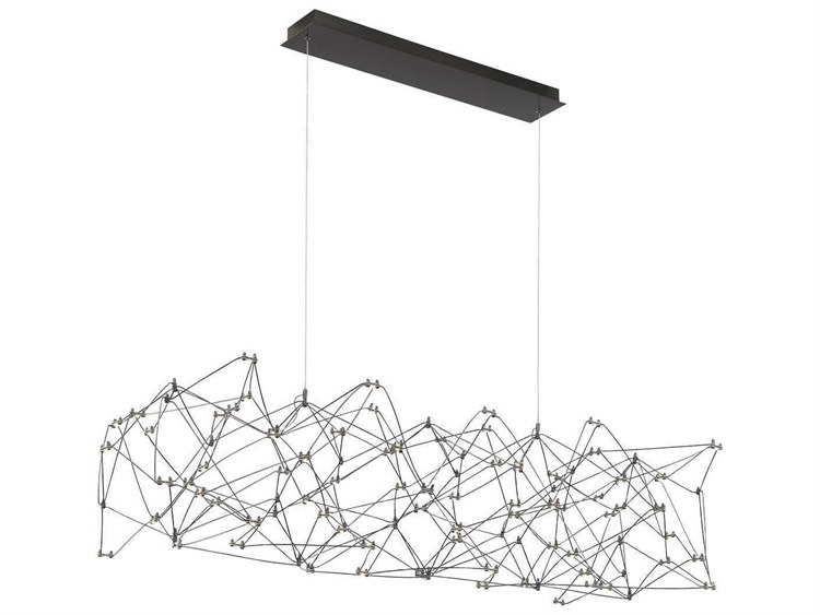 Eurofase Leonardelli 146-Light Chrome Black Geometric Island Pendant
