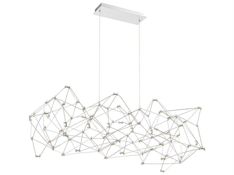 Eurofase Leonardelli 118-Light Chrome Geometric Island Pendant