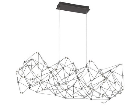 Eurofase Leonardelli 118-Light Chrome Black Geometric Island Pendant