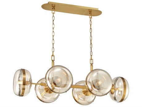 Eurofase Nottingham 6-Light Brass Globe Island Pendant